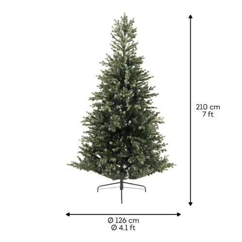 Everlands Geneva kunstkerstboom - groen - H210/D126 cm - afbeelding 6