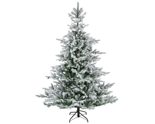 Everlands Grandis kunstkerstboom besneeuwd - groen/wit - H300/D182 cm - afbeelding 1