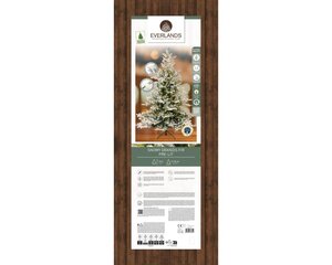 Everlands Grandis kunstkerstboom besneeuwd met verlichting - groen/wit/warm wit - Ø 132 cm - afbeelding 2
