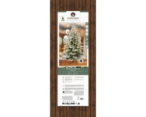 Everlands Grandis kunstkerstboom besneeuwd met verlichting - groen/wit/warm wit - Ø 150 cm - afbeelding 2