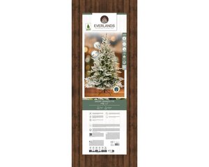 Everlands Grandis kunstkerstboom besneeuwd met verlichting - groen/wit/warm wit - H240/D162 cm - afbeelding 2