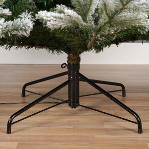 Everlands Grandis kunstkerstboom besneeuwd met verlichting - groen/wit/warm wit - H240/D162 cm - afbeelding 4