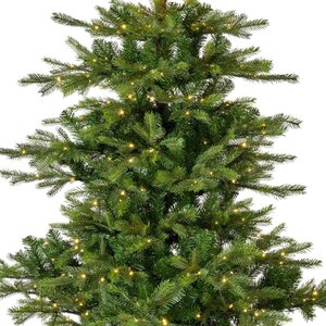 Everlands Grandis kunstkerstboom met verlichting - groen/warm wit - Ø 162 cm - afbeelding 3