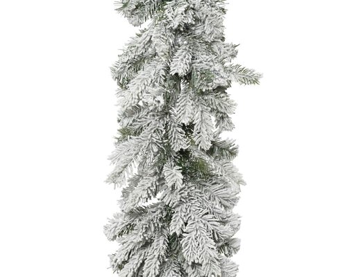 Everlands Grandis slinger besneeuwd - groen/wit - Ø 20 cm - afbeelding 1