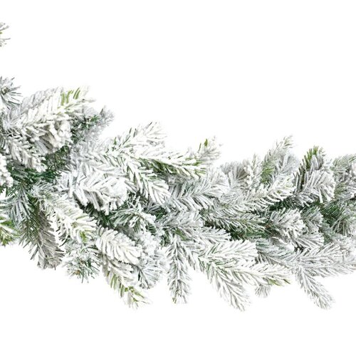 Everlands Grandis slinger besneeuwd - groen/wit - Ø 20 cm - afbeelding 2