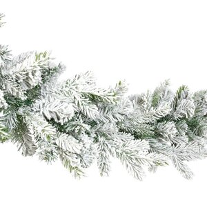 Everlands Grandis slinger besneeuwd - groen/wit - Ø 20 cm - afbeelding 2