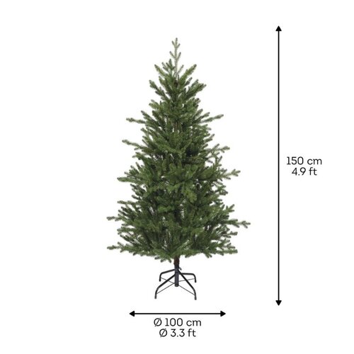 Everlands Greenhill kunstkerstboom - groen - H150/D100 cm - afbeelding 6