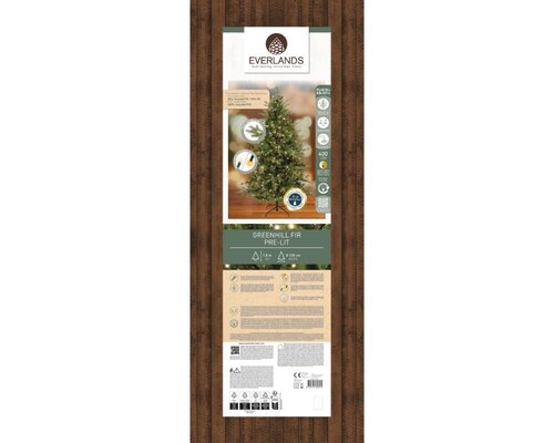 Everlands Greenhill kunstkerstboom met verlichting - groen/warm wit/klassiek warm - Ø 120 cm - afbeelding 2