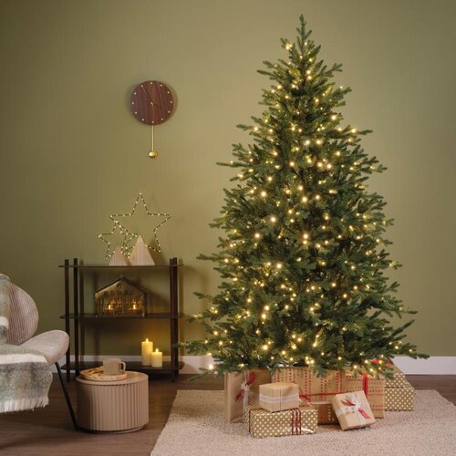 Everlands Greenhill kunstkerstboom met verlichting - groen/warm wit/klassiek warm - Ø 120 cm - afbeelding 5