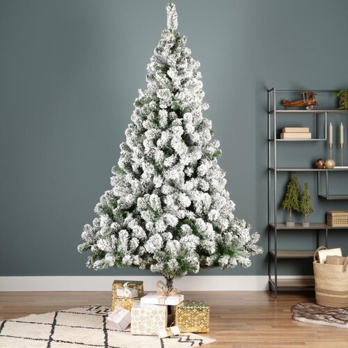 Everlands Imperial boom besneeuwd - groen/wit - H180/D117 cm - afbeelding 5