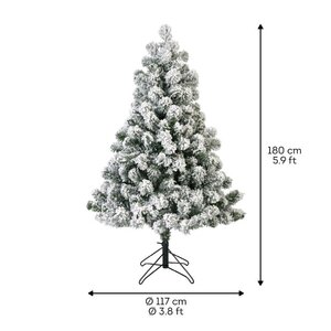 Everlands Imperial boom besneeuwd - groen/wit - H180/D117 cm - afbeelding 6