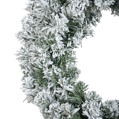 Everlands Imperial kerstkrans besneeuwd groen/wit – diameter 60 cm, hoogte 16 cm - afbeelding 2