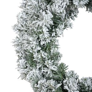 Everlands Imperial kerstkrans besneeuwd groen/wit – diameter 60 cm, hoogte 16 cm - afbeelding 2