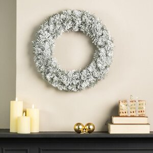 Everlands Imperial kerstkrans besneeuwd groen/wit – diameter 60 cm, hoogte 16 cm - afbeelding 4