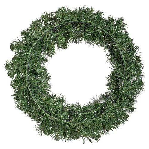 Everlands Imperial verlichte kerstkrans groen – diameter 50 cm, hoogte 13 cm, 40 lampjes - afbeelding 3
