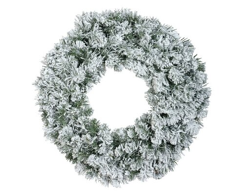 EVERLANDS Imperial krans snowy h60cm groen/wt - afbeelding 1