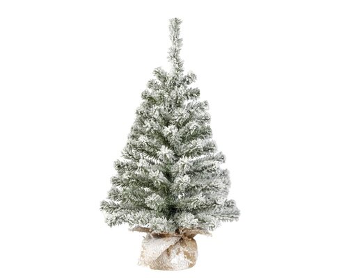 Everlands Imperial mini boom besneeuwd - groen/wit - H75/D41 cm - afbeelding 1