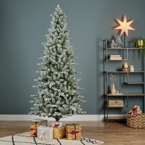 Everlands Killington 240 cm – met rijpafwerking groen/wit – kunstkerstboom - afbeelding 5