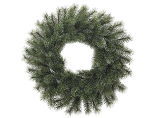 Everlands Malmö krans met rijpafwerking - groen/wit - Ø 65 cm - afbeelding 1