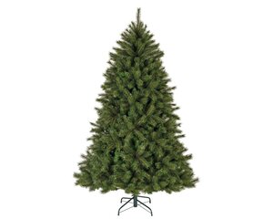 Everlands Malmö kunstkerstboom - groen/wit - H150/D104 cm - afbeelding 1