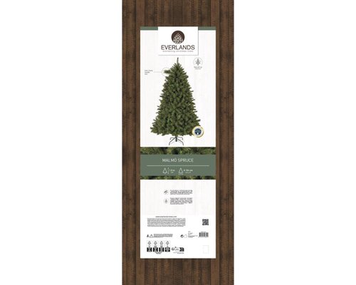 Everlands Malmö kunstkerstboom - groen/wit - H150/D104 cm - afbeelding 6