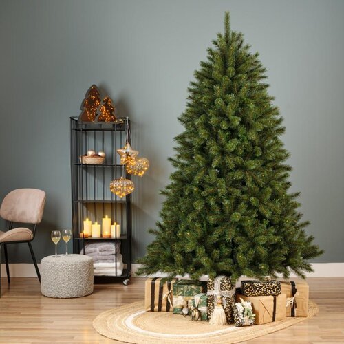 Everlands Malmö kunstkerstboom - groen/wit - H120/D83 cm - afbeelding 4