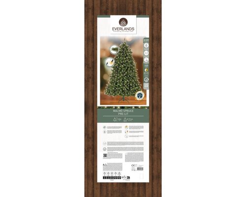 Everlands Malmö kunstkerstboom met verlichting - green/white/warm white/classic warm - Ø 119 cm - afbeelding 2