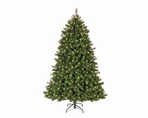 Everlands Malmö kunstkerstboom met verlichting - green/white/warm white/classic warm - Ø 157 cm - afbeelding 1