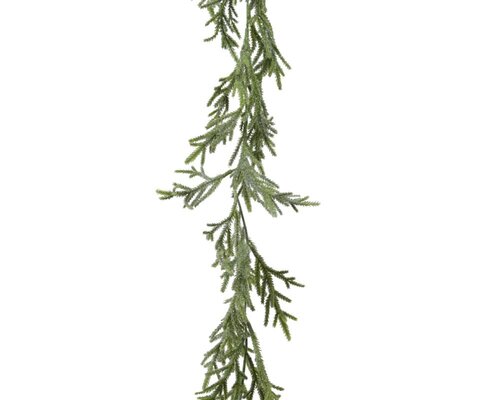 Everlands Merry kunstkerstboom slinger glitter - groen - Ø 15 cm