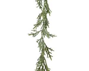 Everlands Merry kunstkerstboom slinger glitter - groen - Ø 15 cm