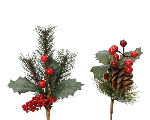 Everlands Steker - groen/rood - Ø 8 cm
