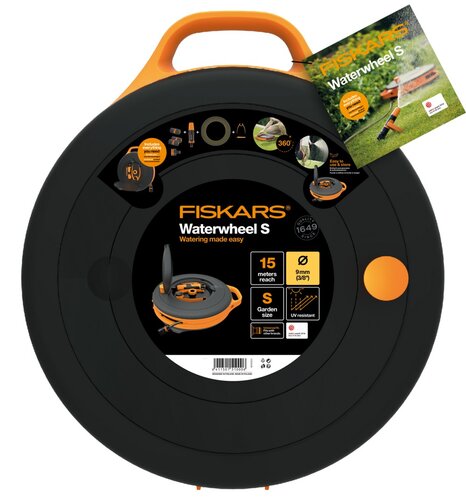 Fiskars Slanghaspel s incl.13.5m tuinslang - afbeelding 1