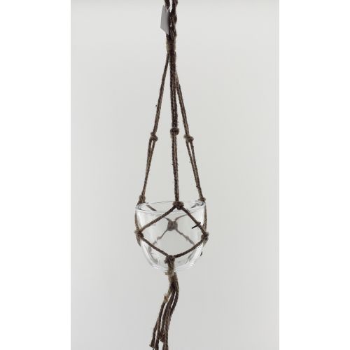 Van der Leeden glas jute net d15h13cm