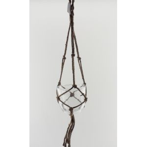 Van der Leeden glas jute net d15h13cm