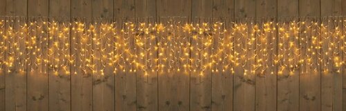 Gordijnverlichting – 1000 LED – 5 m – 500 × 50 cm – warm wit – binnen en buiten – met timer