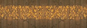 Gordijnverlichting – 1000 LED – 5 m – 500 × 50 cm – warm wit – binnen en buiten – met timer