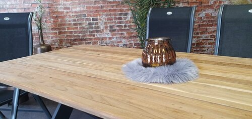 Hamilton teak with alu frame table 220 cm - afbeelding 4