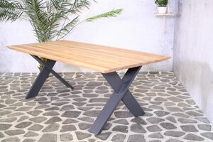 Hamilton teak with alu frame table 220 cm - afbeelding 1