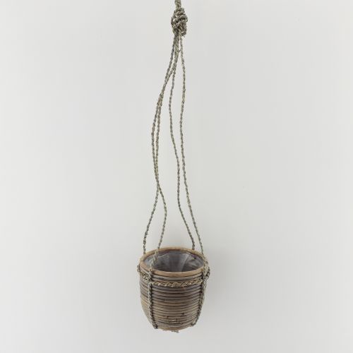 Van der Leeden hangend pot streep grijs d15h14cm - afbeelding 1