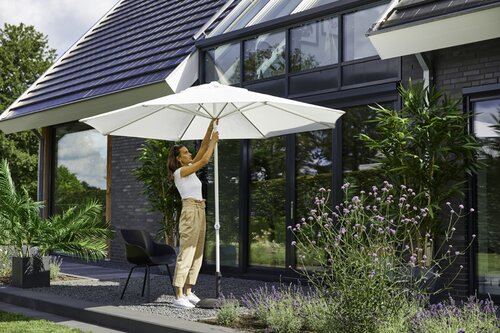Hartman Sophie+ Parasol r.300cm, 200gr. polyester, grade 5, cranck&tilt, 8 ribs, UV protection UPF5 - afbeelding 3