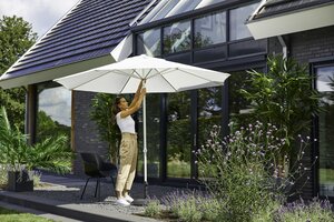 Hartman Sophie+ Parasol r.300cm, 200gr. polyester, grade 5, cranck&tilt, 8 ribs, UV protection UPF5 - afbeelding 3