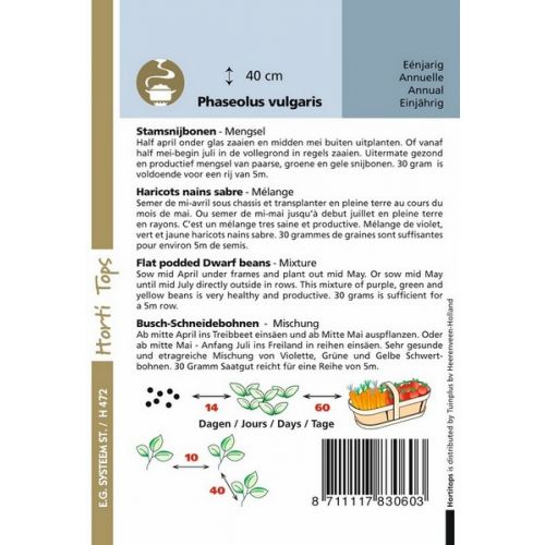 Hortitops Stamsnijbonen mengsel - afbeelding 1