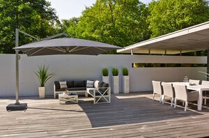 Platinum zweefparasol Icon Premium 350x350 Faded black - afbeelding 2
