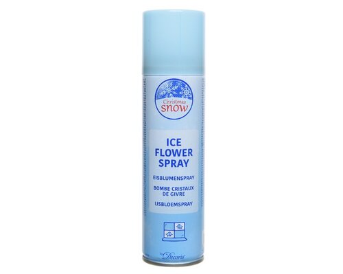 Decoris Ijsbloemspray metaal - wit - Ø 4,4 cm