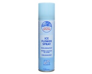 Decoris Ijsbloemspray metaal - wit - Ø 4,4 cm