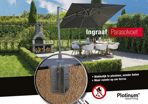 Platinum zweefparasol Ingraaf parasolvoet - afbeelding 3