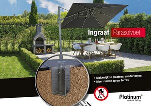 Platinum zweefparasol Ingraaf parasolvoet - afbeelding 3