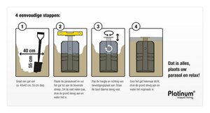 Platinum zweefparasol Ingraaf parasolvoet - afbeelding 5
