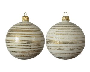 Kerstbal glas 2ass wolwit