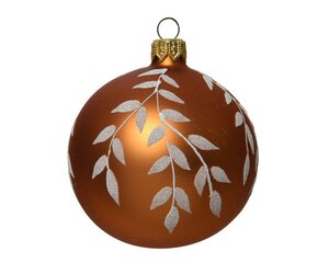 Kerstbal glas amber